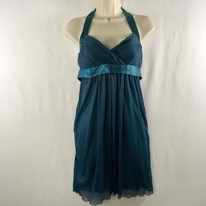 VTG Speechless Y2K Fairy Babydoll Halter Party Dress Sz S Sparkle Tie Back Read